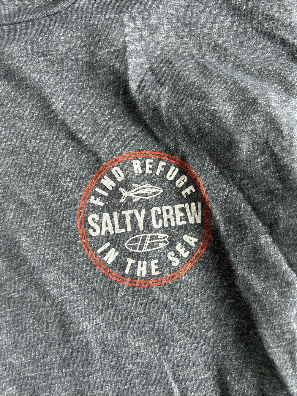Salty Crew Long Sleeve Graphic Tee - Heather Charcoal